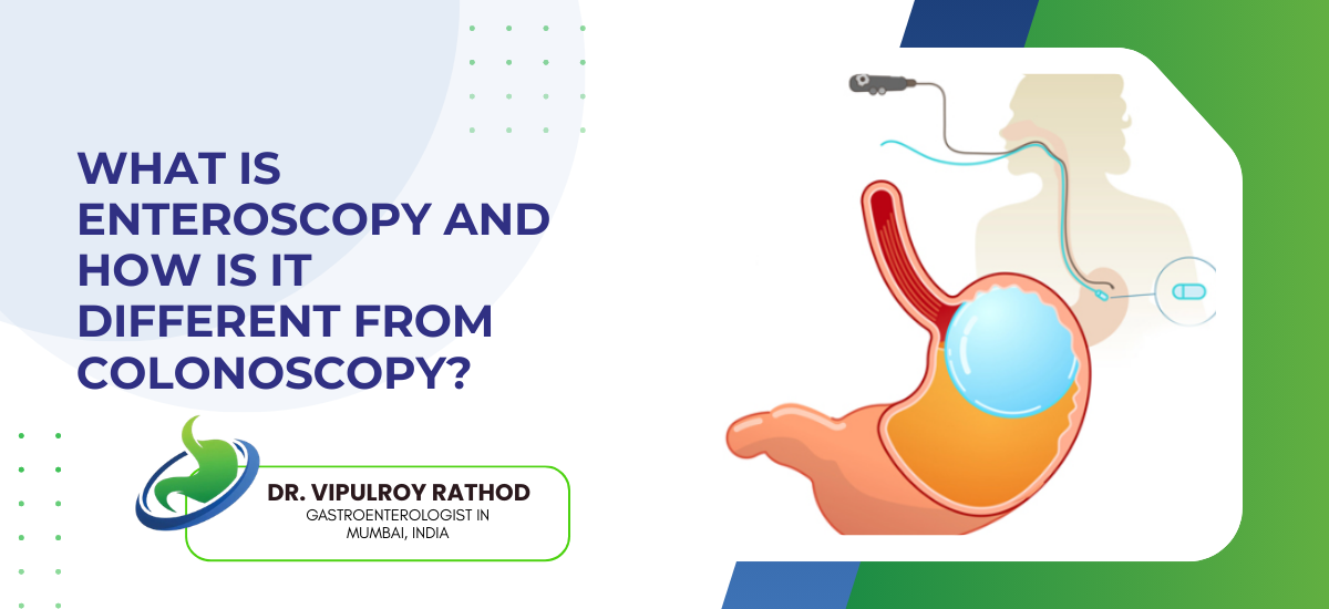 What is enteroscopy and how is it different from colonoscopy?